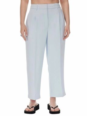 Aritzia Wilfred Effortless Pant Cropped High-Rise Trouser Light Blue Sz 2